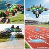 image:image4DRC V32 Foam RC Airplane Drone with 4 Batteries 80 Mins Long Flight RC Plane Helicopter Fighter Jet for Kids Adults 816 360 Flip Stunt RC Airplane Helicopter with LED Lights Gift for Boys