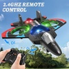 image:image4DRC V32 Foam RC Airplane Drone with 4 Batteries 80 Mins Long Flight RC Plane Helicopter Fighter Jet for Kids Adults 816 360 Flip Stunt RC Airplane Helicopter with LED Lights Gift for Boys
