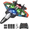 image:image4DRC V32 Foam RC Airplane Drone with 3 Batteries 60 Mins Long Flight RC Plane Helicopter Fighter Jet for Kids Adults 816 360 Flip Stunt RC Airplane Helicopter Toy Gift for Boys Beginners