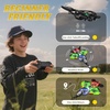 image:image4DRC RC Planes Remote Control Airplanes for Kids Foam Remote Control Planes for Kids Adults Beginners Remote Control Helicopter Fighter Jet Drones for Kids Adults 360 Flip Easy to FlyLight Green3 Batteries